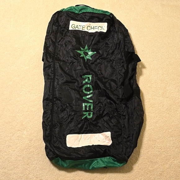 McLean Stroller Gate Check Bag, Black and Green - Picture 3 of 10
